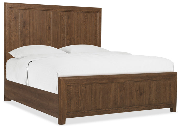 Hooker Furniture Driftwood Panel Bed in Worn Saddle