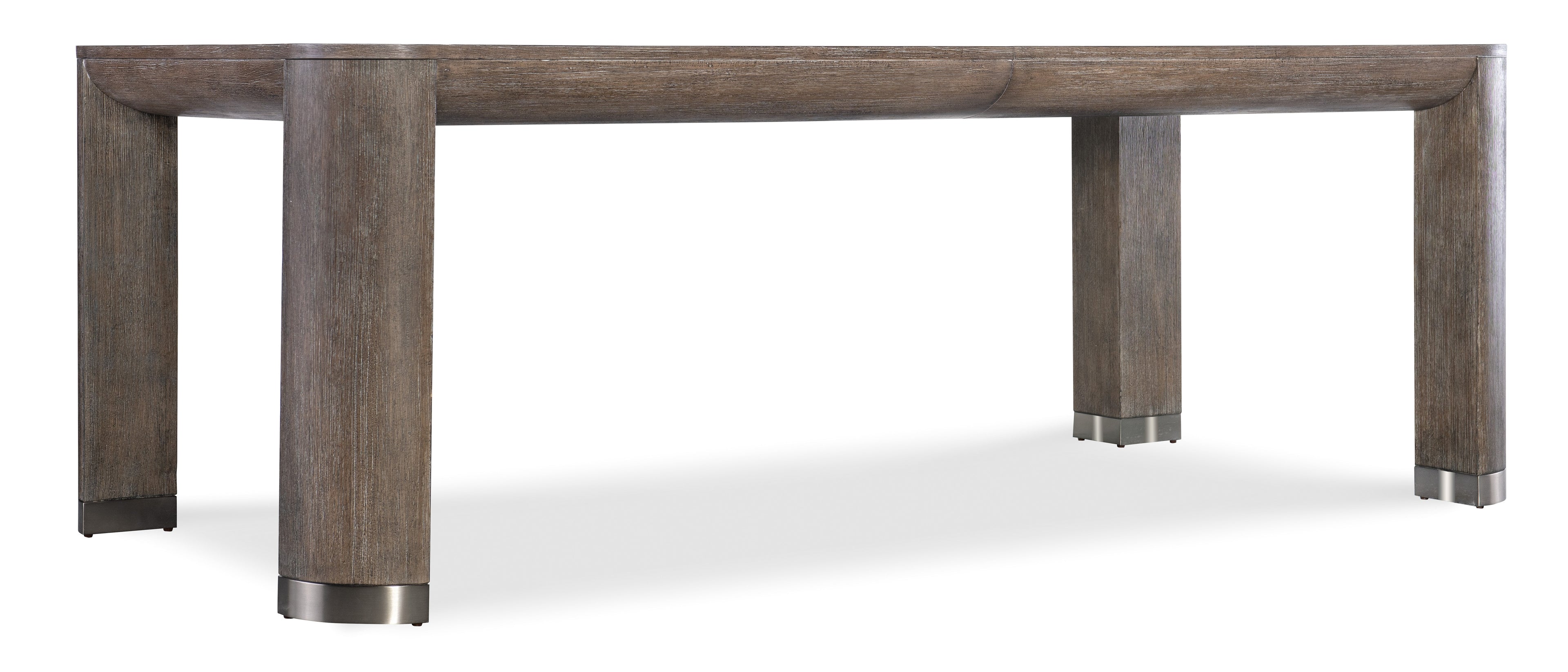 Hooker Furniture Modern Mood Leg Dining Table with 1-24in Leaf in Mink