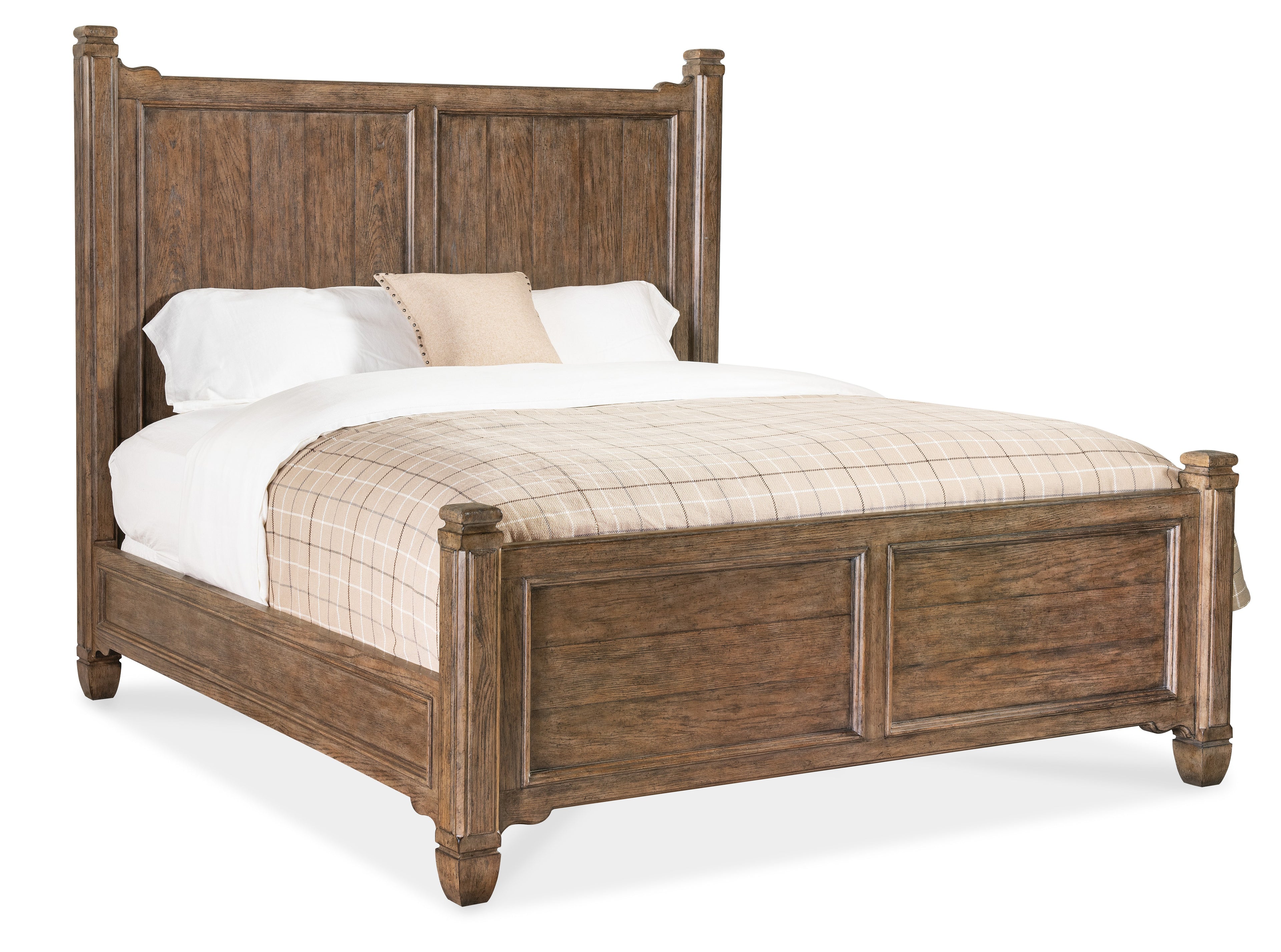 Hooker Furniture Americana Panel Bed in Medium Wood