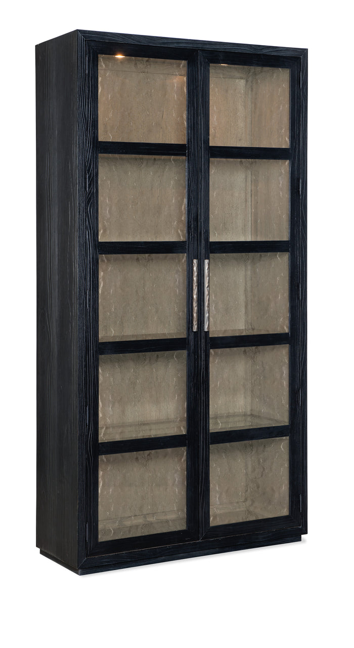 Hooker Furniture Linville Falls Shou Sugi Ban Curio Cabinet in Shadow