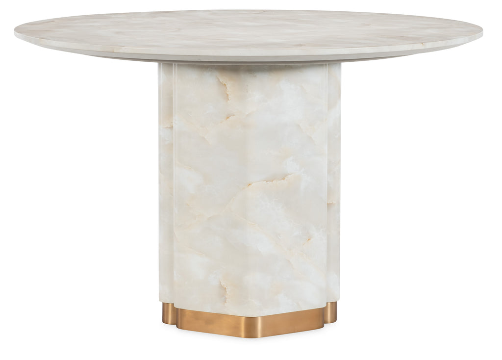 Hooker Furniture Eleana Round Dining Table in Faux Onyx