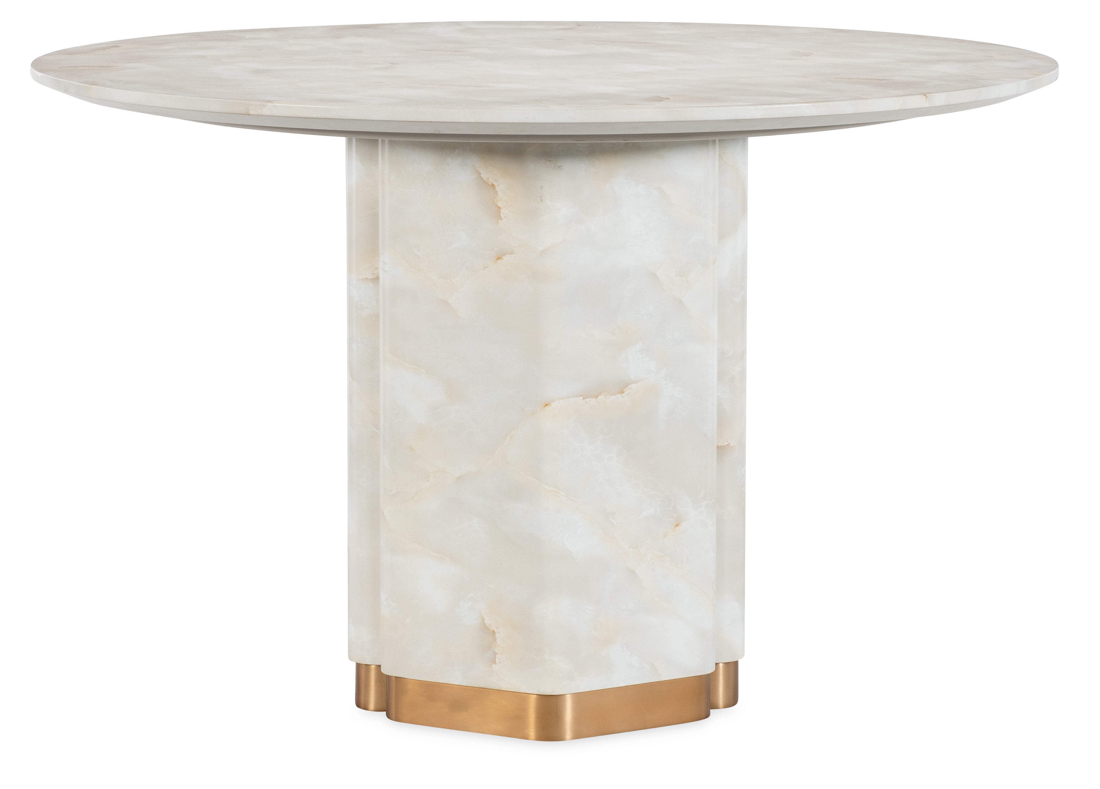 Hooker Furniture Eleana Round Dining Table in Faux Onyx