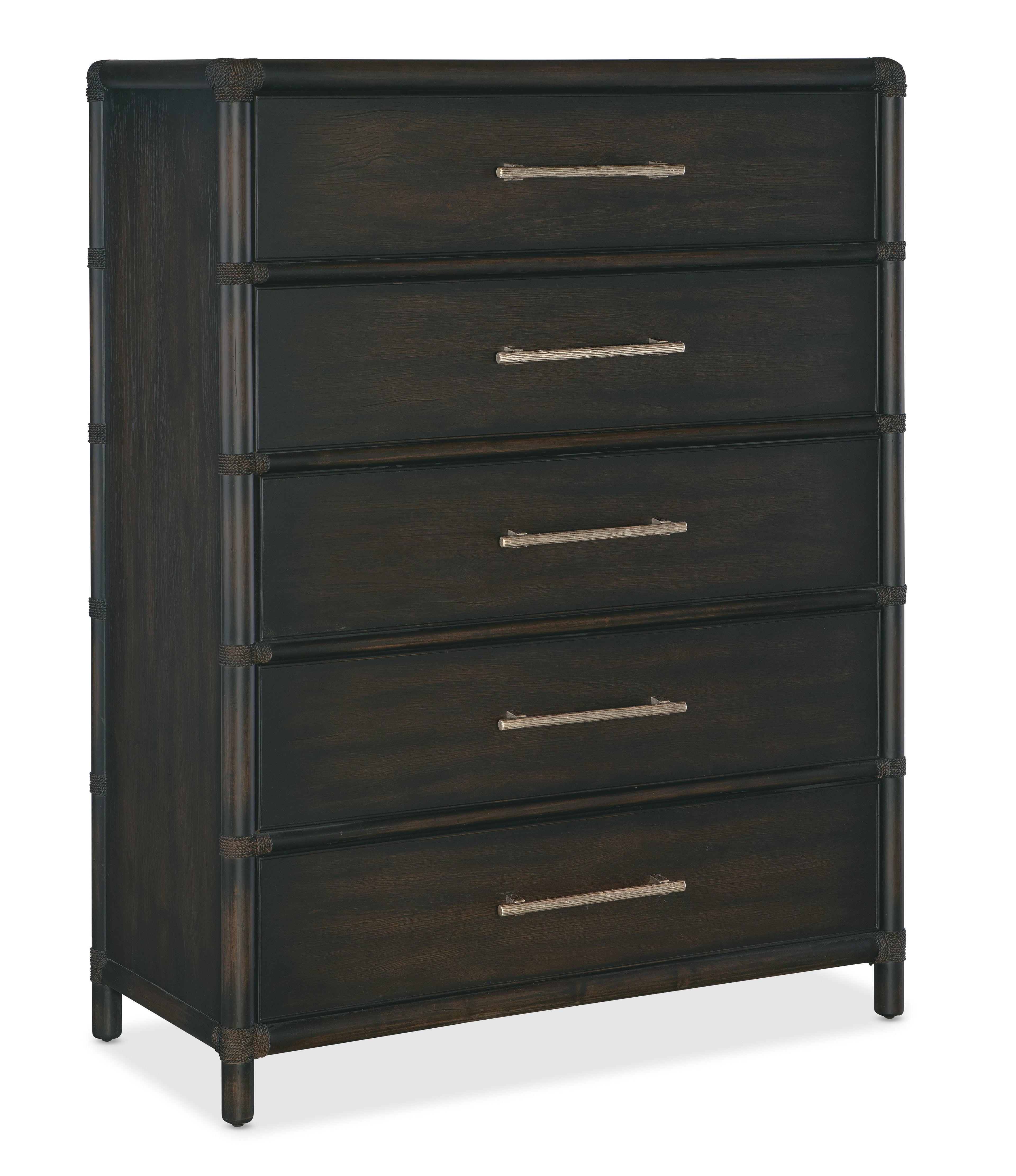 Hooker Furniture Retreat Pole Rattan Five-Drawer Chest