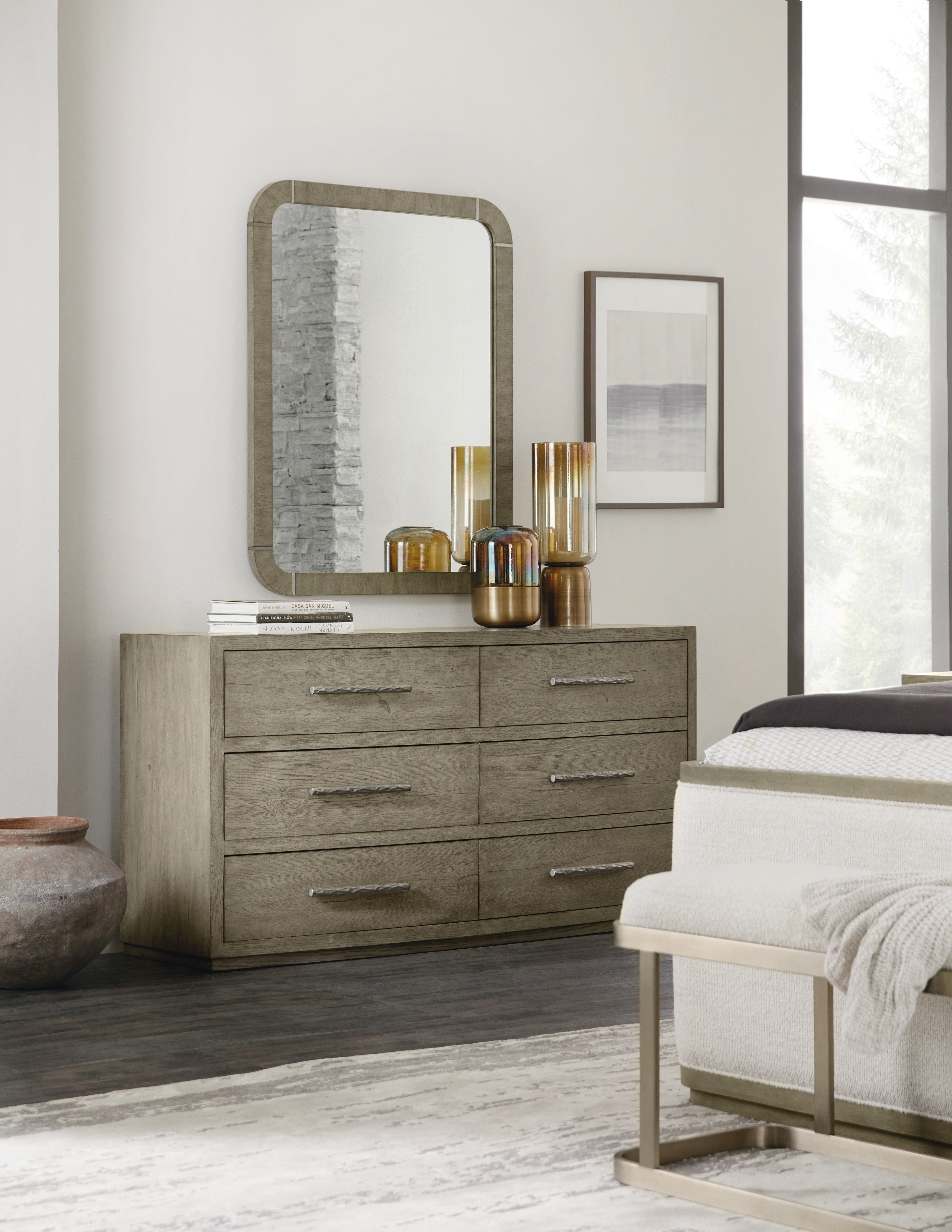 Hooker Furniture Linville Falls Pinnacle Trails Mirror in Mink