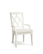 Riverside Myra XX Back Upholstered Arm Chair in Paperwhite Set of 2