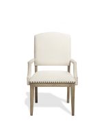 Riverside Myra Upholstered Arm Chair in Natural Color Set of 2