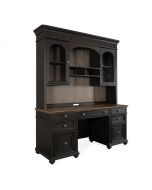 Riverside Regency Antique Oak Matte Black  Credenza Desk
