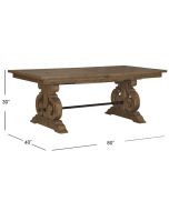 Willoughby Weathered Barley Rectangular Dining Table