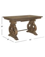 Willoughby Weathered Barley Rectangular Counter Height Dining Table