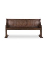 St.Claire Rustic Pine Dining Bench with Back