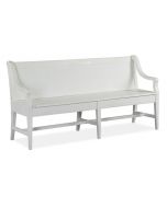 Heron Cove Chalk White Bench with Back