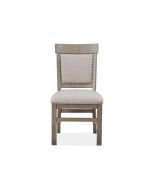 Tinley Park Dove Tail Grey Dining Side Chair with Upholstered Seat and Back set of 2