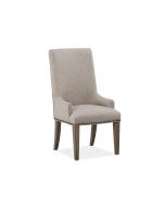 Tinley Park Dove Tail Grey Dining Host Side Chair with Upholstered Seat and Back set of 2