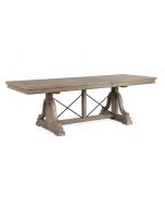 Paxton Place Dovetail Grey Trestle Dining Table