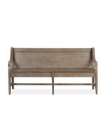 Paxton Place Dovetail Grey Bench with Back