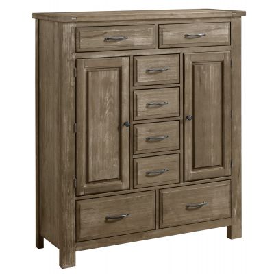 Artisan & Post Maple Road Eight Drawer and 2 Doors Sweater Chest in Weathered Gray