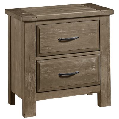 Artisan & Post Maple Road Two Drawer Nightstand in Weathered Gray