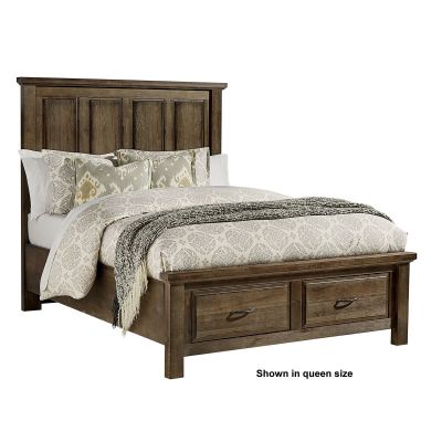 Artisan & Post Maple Road Queen Mansion Bed with Storage Footboard in Maple Syrup