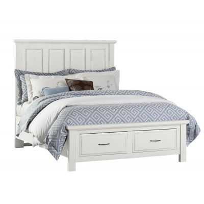 Artisan & Post Maple Road Queen Mansion Bed with Storage Footboard in White
