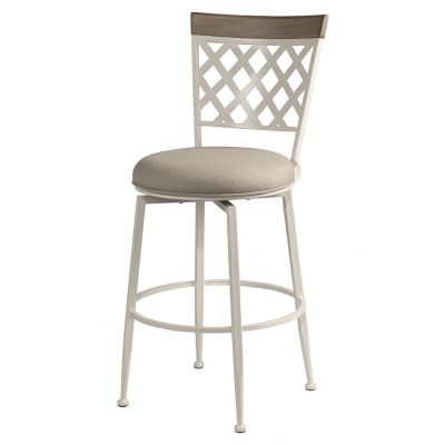 Greenfield Commercial Swivel Bar Height Stool in White