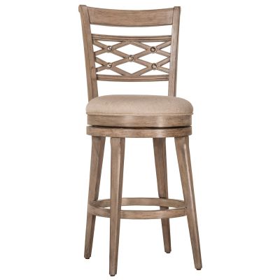 Chesney Swivel Bar Height Stool in Weathered Gray