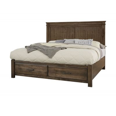 Artisan & Post Cool Rustic Queen Mansion Storage Bed in Mink