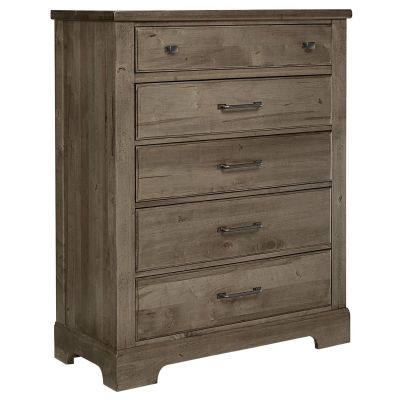 Artisan & Post Cool Rustic Five Drawer Chest in Stone Grey