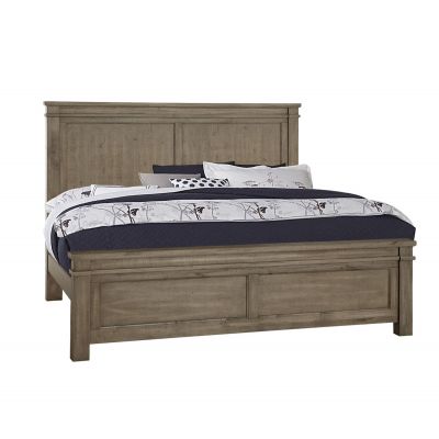 Cool Rustic Queen Mansion Platform bed in Stone Grey Wallington a