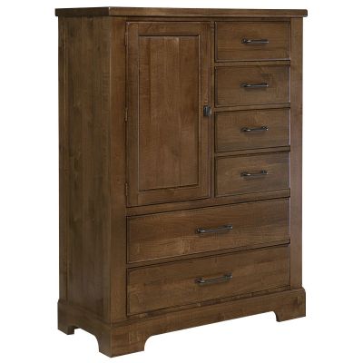 Artisan & Post Cool Rustic Six Drawer with 1 Door Standing Chest in Amber