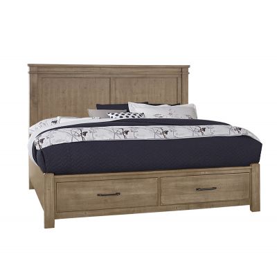 Artisan & Post Cool Rustic Mansion Bed with Storage Footboard
