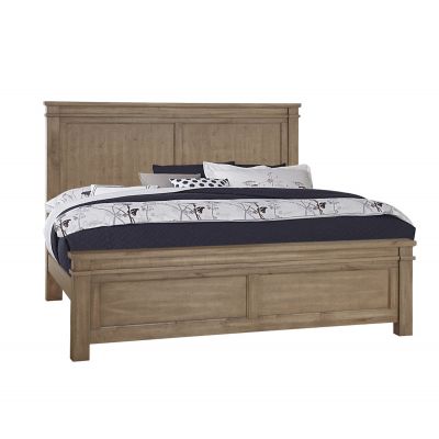 Cool Rustic King Mansion Platform Bed in Natural Finish Ramsey a