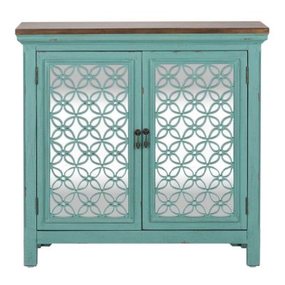 Liberty Furniture 38 Inch Turquoise Two Door Accent Cabinet