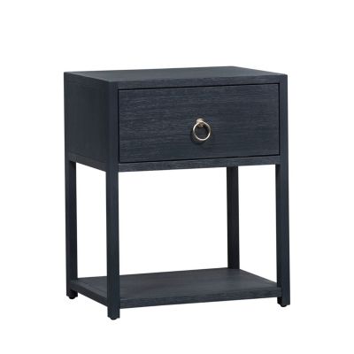 Liberty Furniture Wire Brished Denim One Drawer Shelf Accent Table 