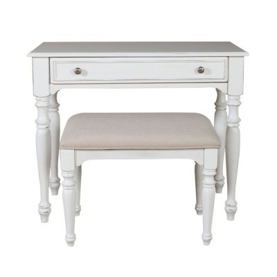 Liberty Furniture Accent Vanity Desk and Stool in White
