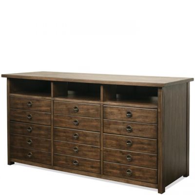 Riverside Perspectives Brushed Acacia File Cabinet