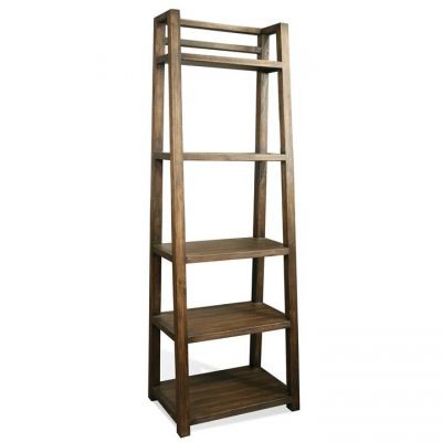 Riverside Perspectives Brushed Acacia Leaning Bookcase