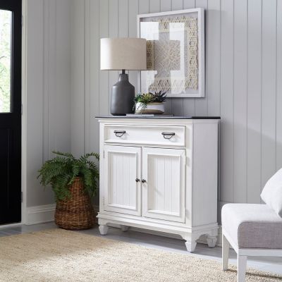 Liberty Furniture Wirebrushed White 42 Inch Accent Hall Console