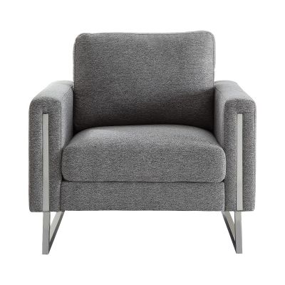 Discon Upholstered Modern Sofa Chair in Grey