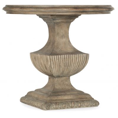Hooker Castella Medium Wood Urn Pedestal Nightstand