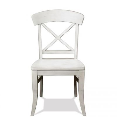 Riverside Furniture Southport Smokey White X-Back Side Chair 
