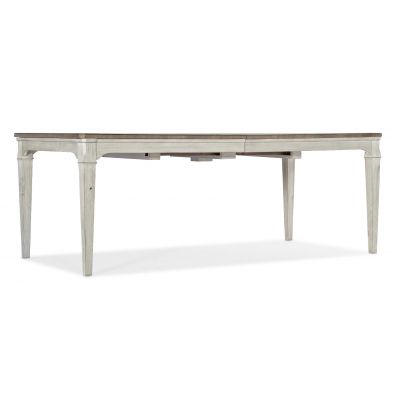 Hooker Montebello White 82 In Rectangle Dining Table With One 20 Inch Leaf