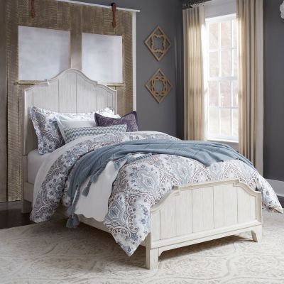 Liberty Furniture Farmhouse Reimagined Antique White Panel Bed