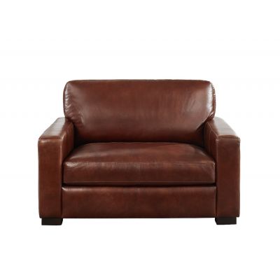 Leather Italia Randall Sofa Chair in Chestnut Leather