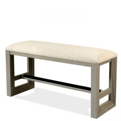 Riverside Cascade Dovetail Upholstered Counter Height Bench