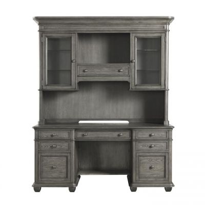Riverside Sloane Credenza with Hutch in Gray Wash
