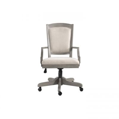 Riverside Sloane Upholstered Desk Chair in Gray Wash
