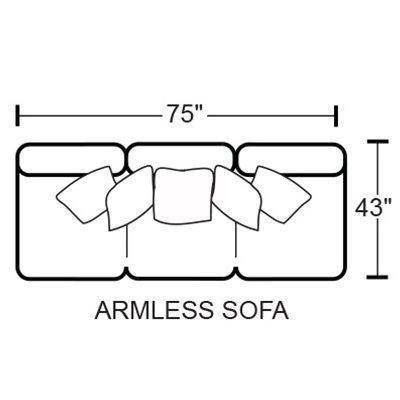 Denali 4378-30 Armless Sofa