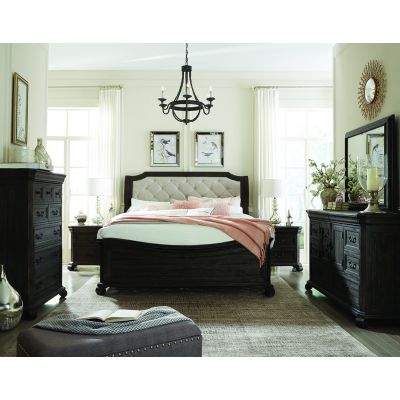 Magnussen Furniture Bellamy Sleigh Upholstered Headboard Bedroom Set
