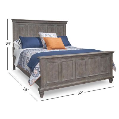 Lancaster Dovetail Grey Panel King Bed