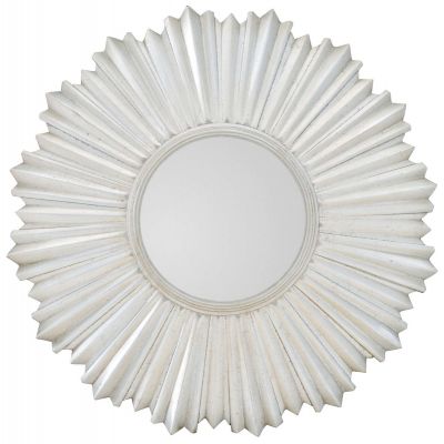 Bernhardt Allure Manor White Round Mirror